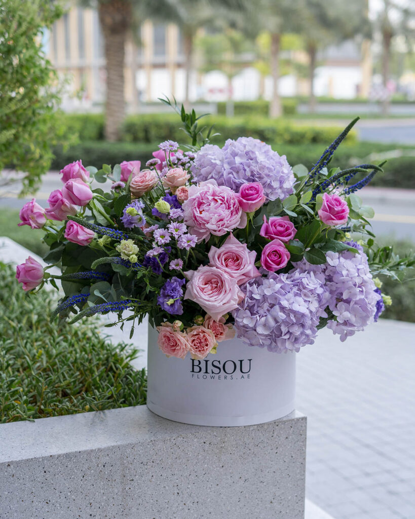 Aeronna drum box flower arrangement