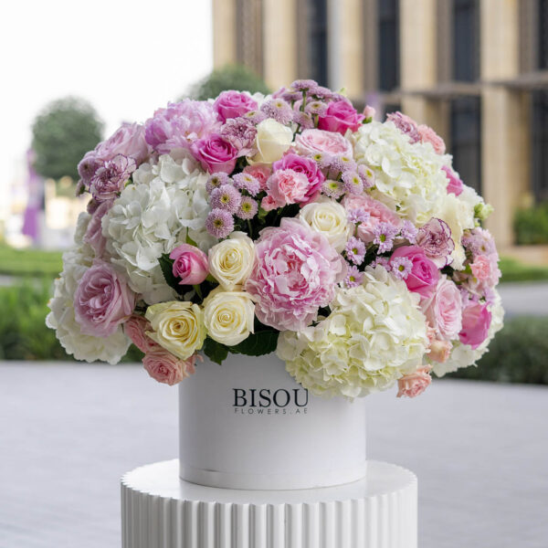 Sajee bouquet containing various flowers