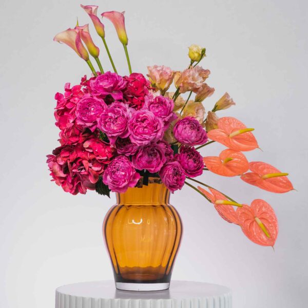 Elegance Unveiled Flowers arranged in a glass vase