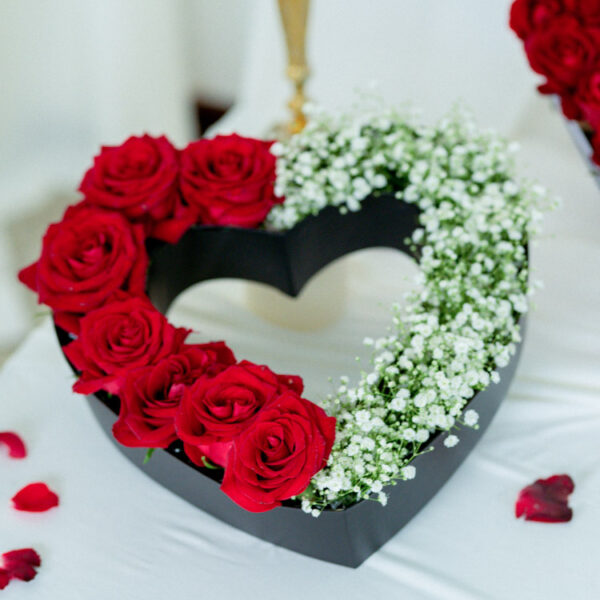 Red Romance Deep Burgundy Roses