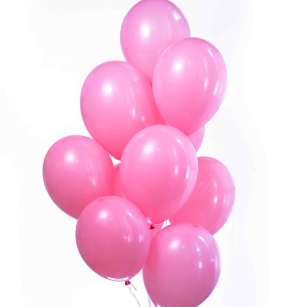 10 pink balloons